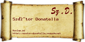 Szútor Donatella névjegykártya